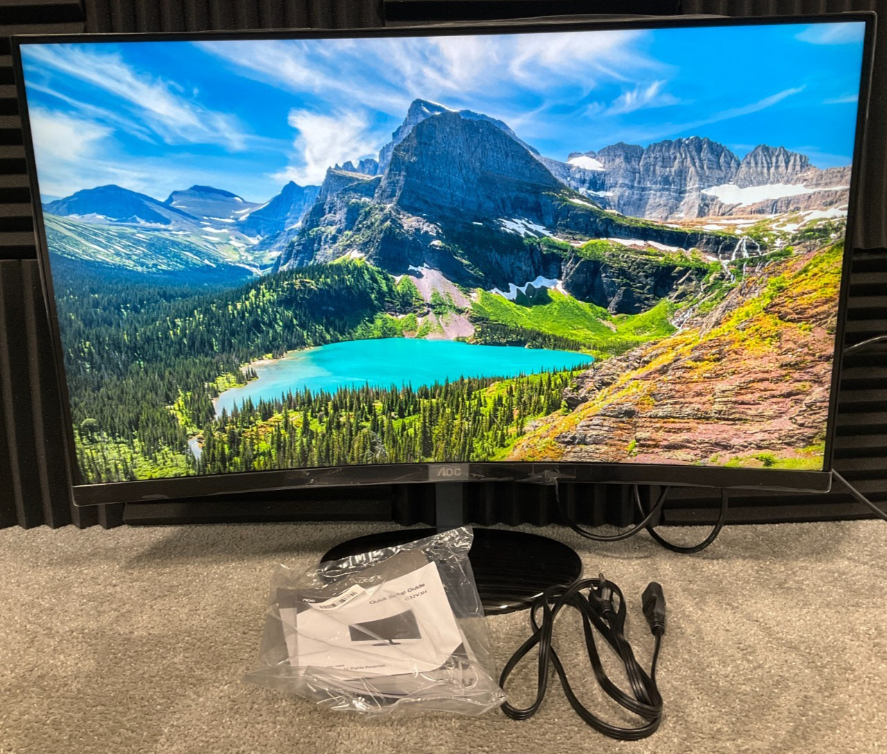 AOC 32" Curved LED LCD Monitor 1080p C32V3H✨🔥NEW OPEN BOX-FULLY FUNCTIONAL🔥✨