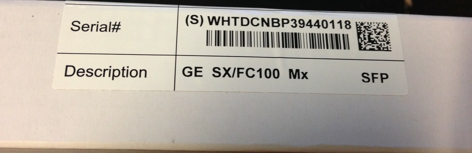 Nortel GE SX/FC100 Mx SFP NTTP01AFE6 03