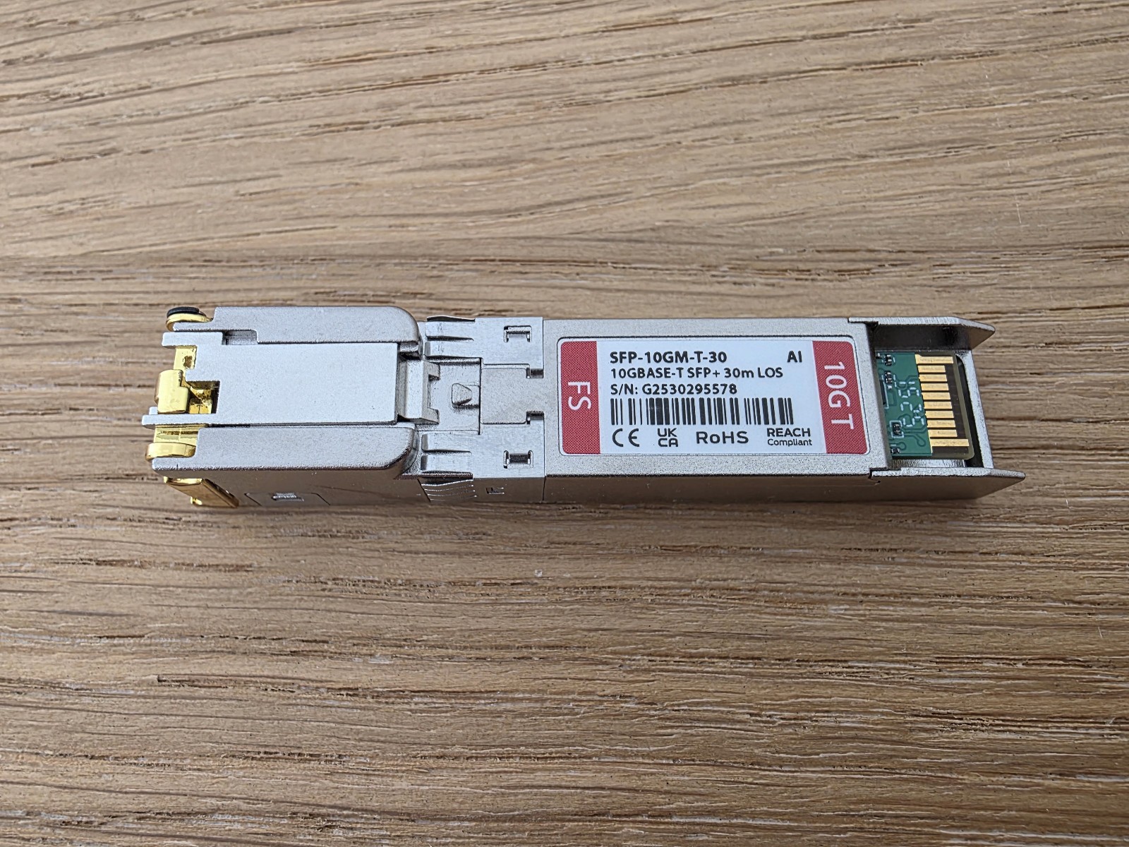 FS Arista SFP-10G-MRA-T Compatible 10M/100M/1G/2.5G/5G/10Gbps NBASE-T SFP+ RJ45