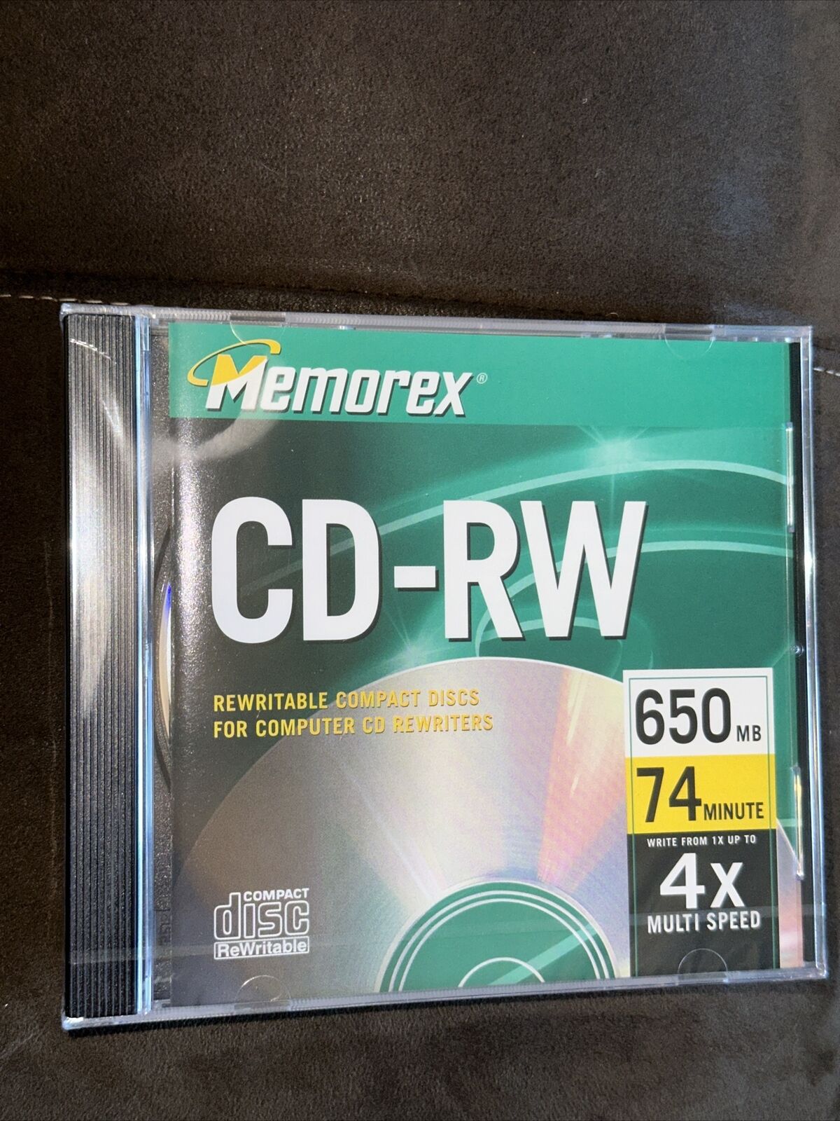 Lot Of 2 - Memorex CD-RW 650MB 74 Min  Rewritable Compact Disks Sealed