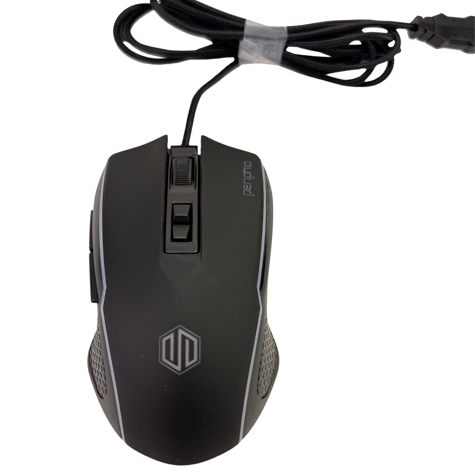 Periphio LED Wired Gaming Mouse Black Ergonomic Optical USB PC Computer