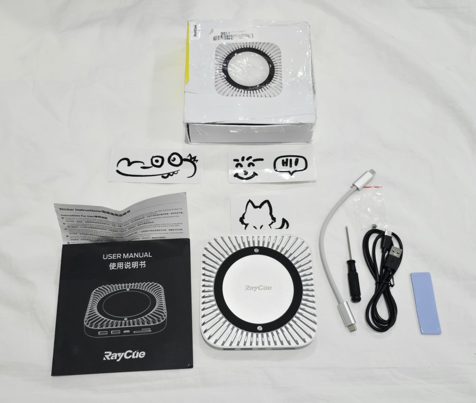 Raycue Mac Mini Hub & Stand for the M4 Mac Mini,  Model: DK5A1 10gbps