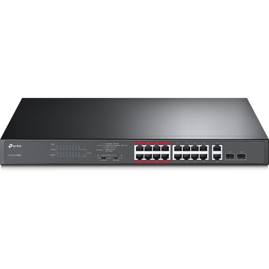TP-Link TL-SL1218MP 16 Port 10/100Mbps Fast Ethernet PoE Switch TLSL1218MP