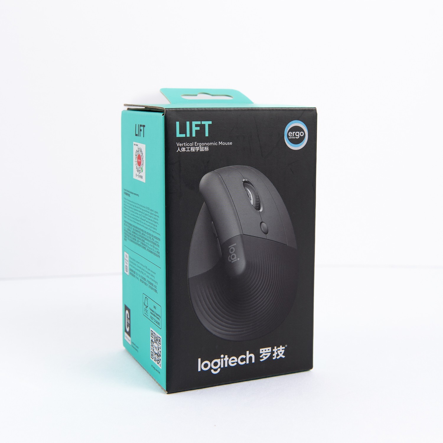 Logitech Lift Vertical Ergonomic Mouse New In Box w/ Logitech Mouse Pad Asia