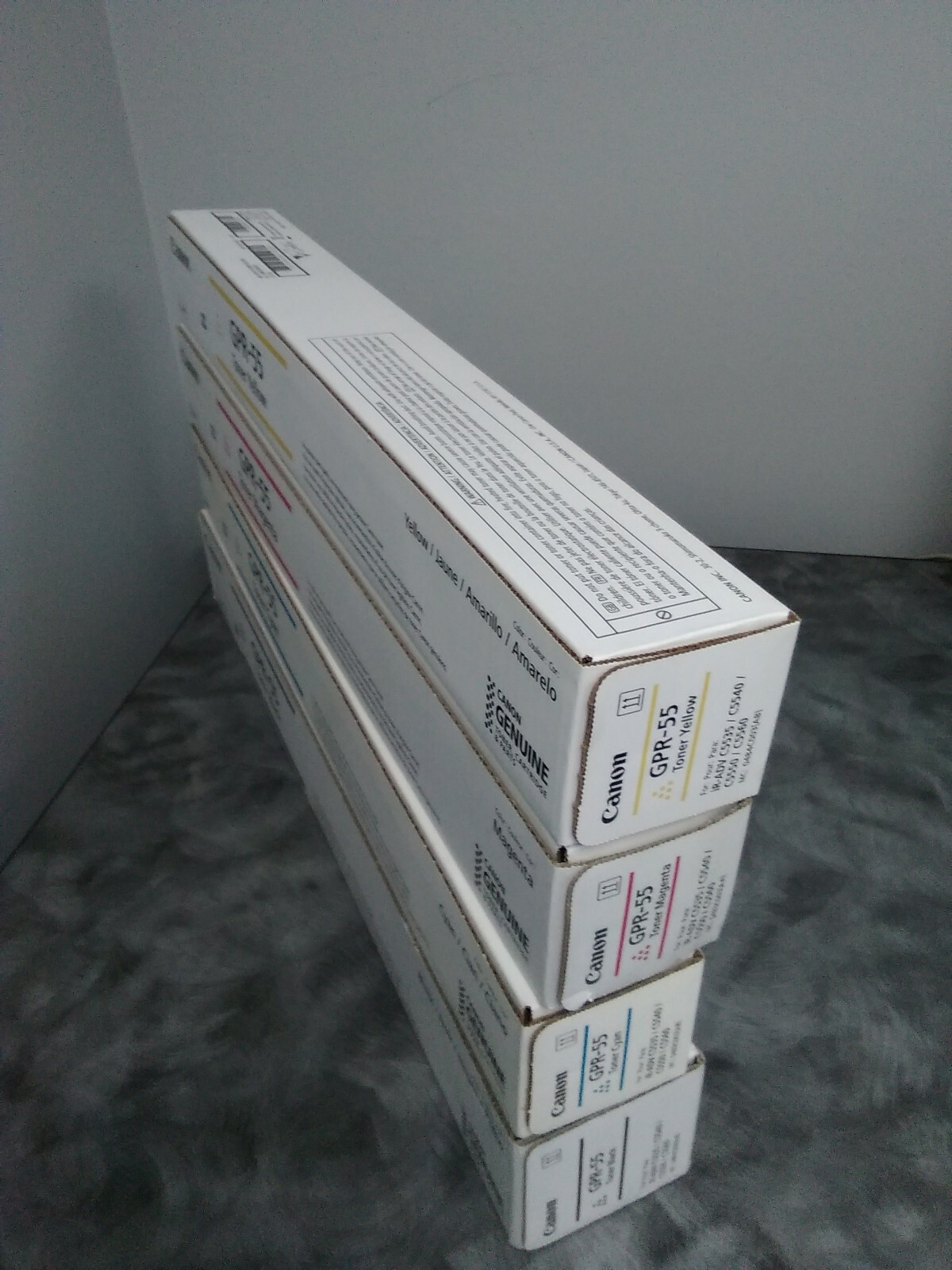 CANON GPR-55 Toner Cartridge Set Black Cyan Magenta Yellow  C5535i  C5540i