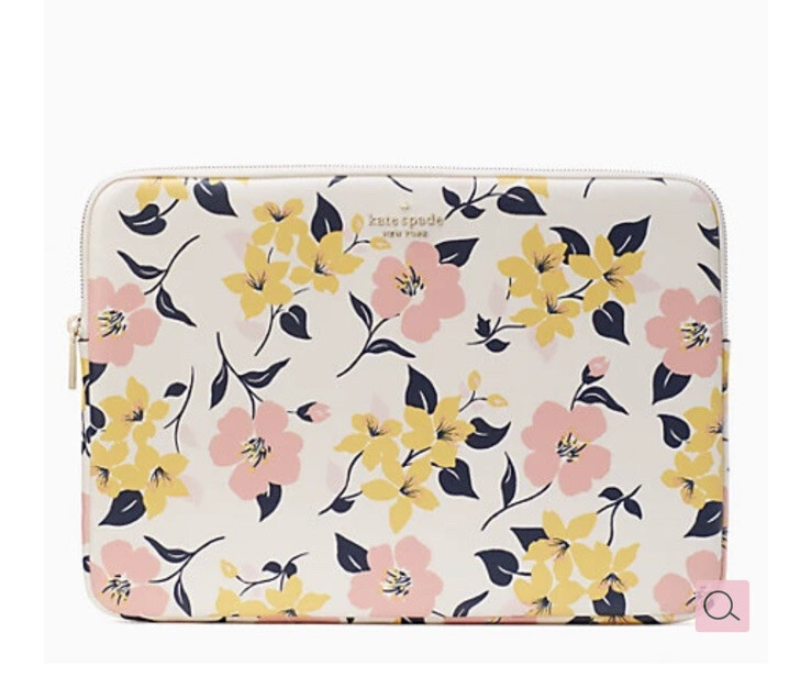 Kate Spade Staci Flowers Laptop Sleeve New