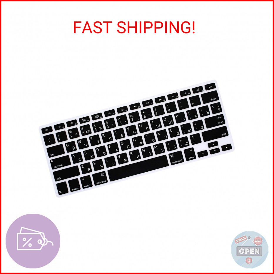 HRH Russian Language Silicone Keyboard Cover Skin for MacBook Air 13,for MacBook