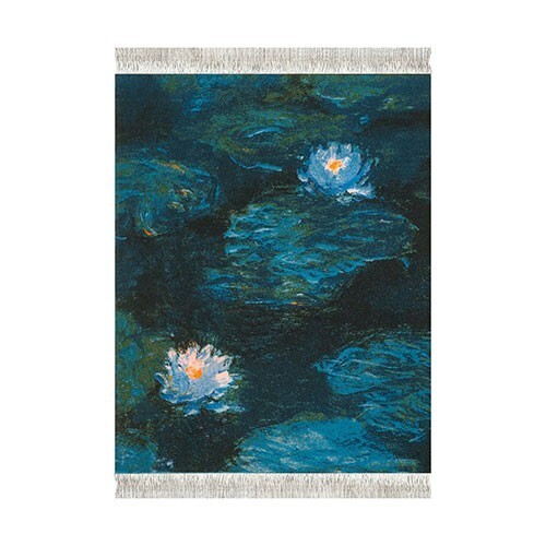 FiberLok Mouse Rug Water-Lilies Claude Monet Impressionist Art 7"x10.25" USA