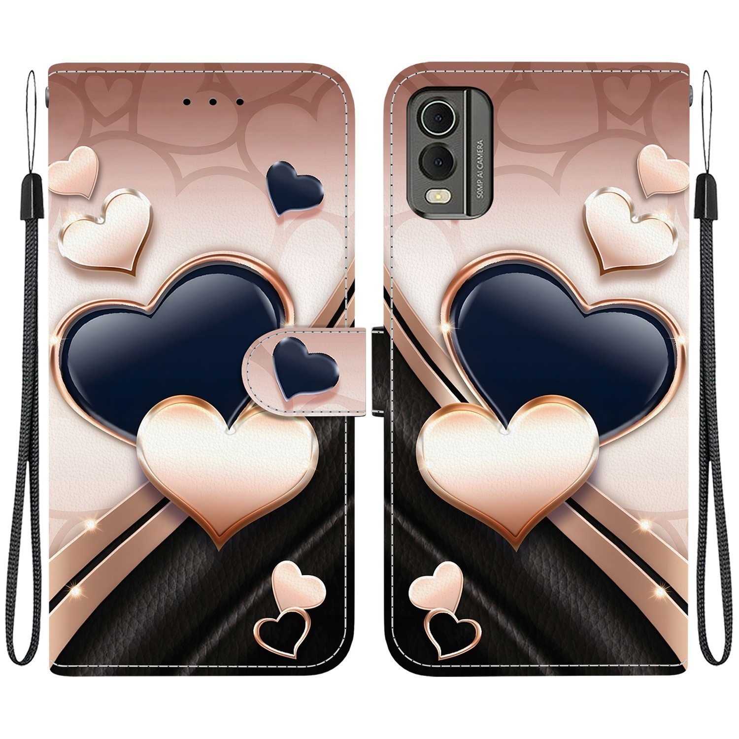 Flower Cat Bear Wallet Cover Case for Nokia XR21 XR20 G10 G22 G42 G21 C32 C31