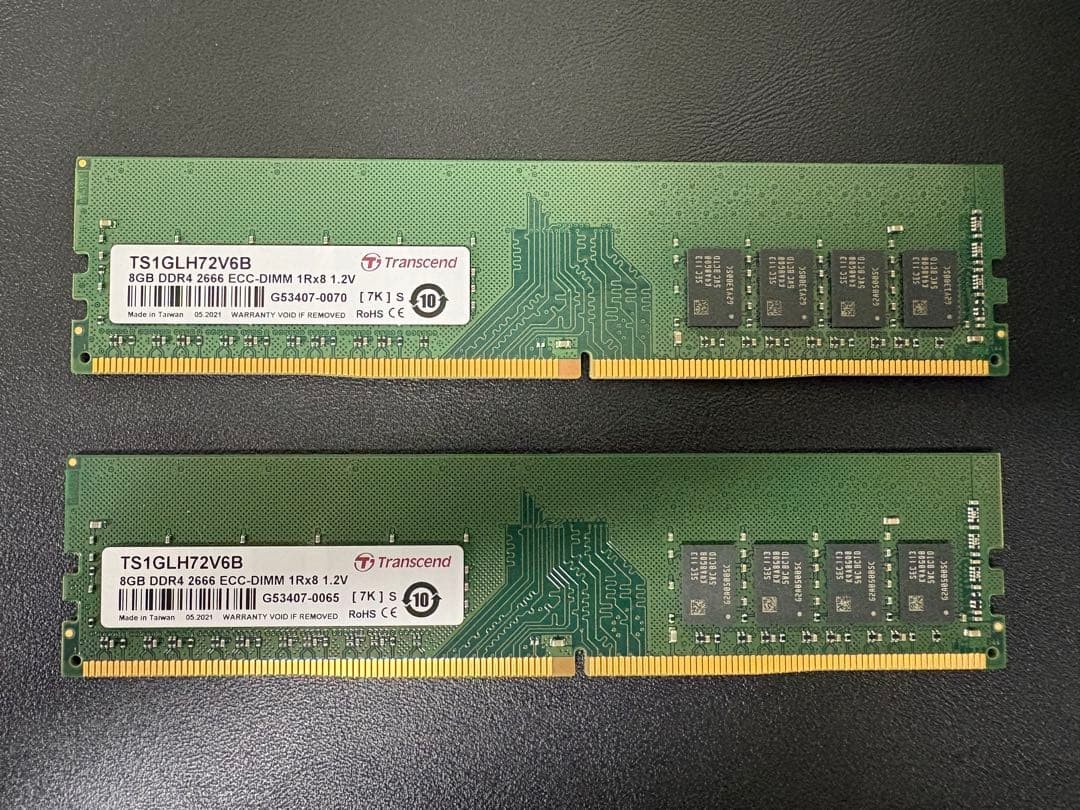 Transcend 8GB DDR4-2666 ECC-DIMM 2-Pack Server Memory
