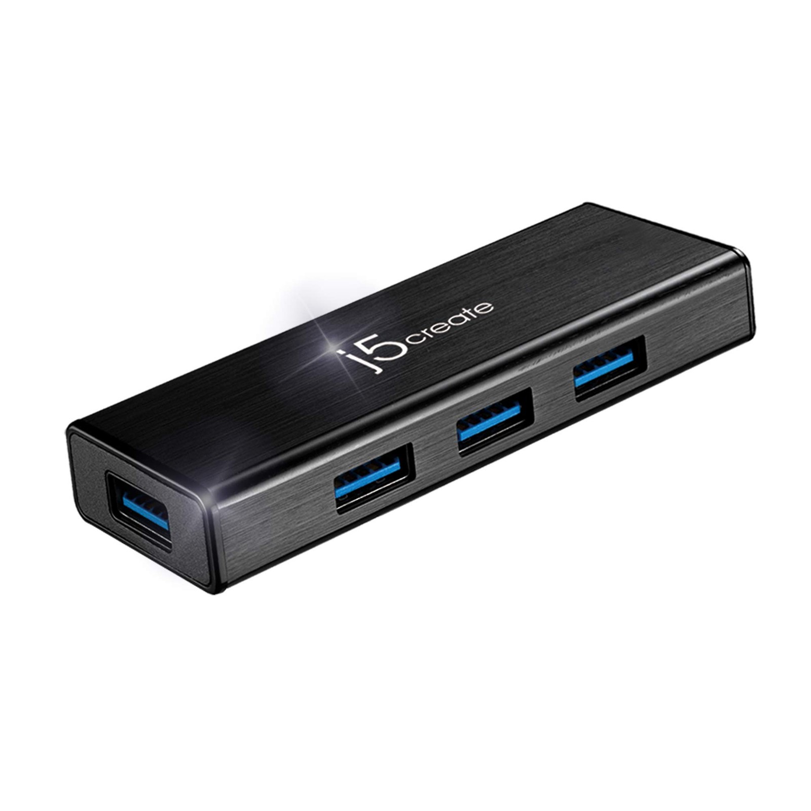 j5create 4-Port Powered USB 3.0 Data Hub with 2 ft Extended Cable [15W Power Ada