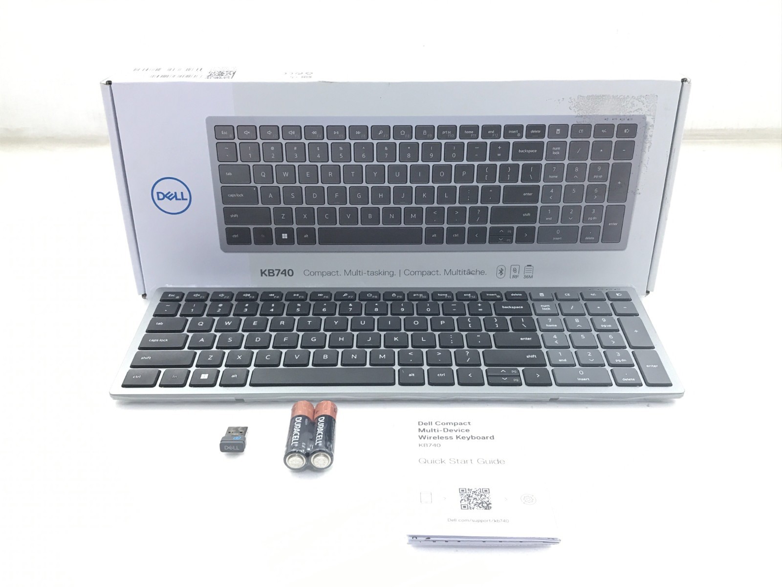 Dell Compact Multi-Device Wireless Keyboard KB740 - (KB740-GY-R-US)