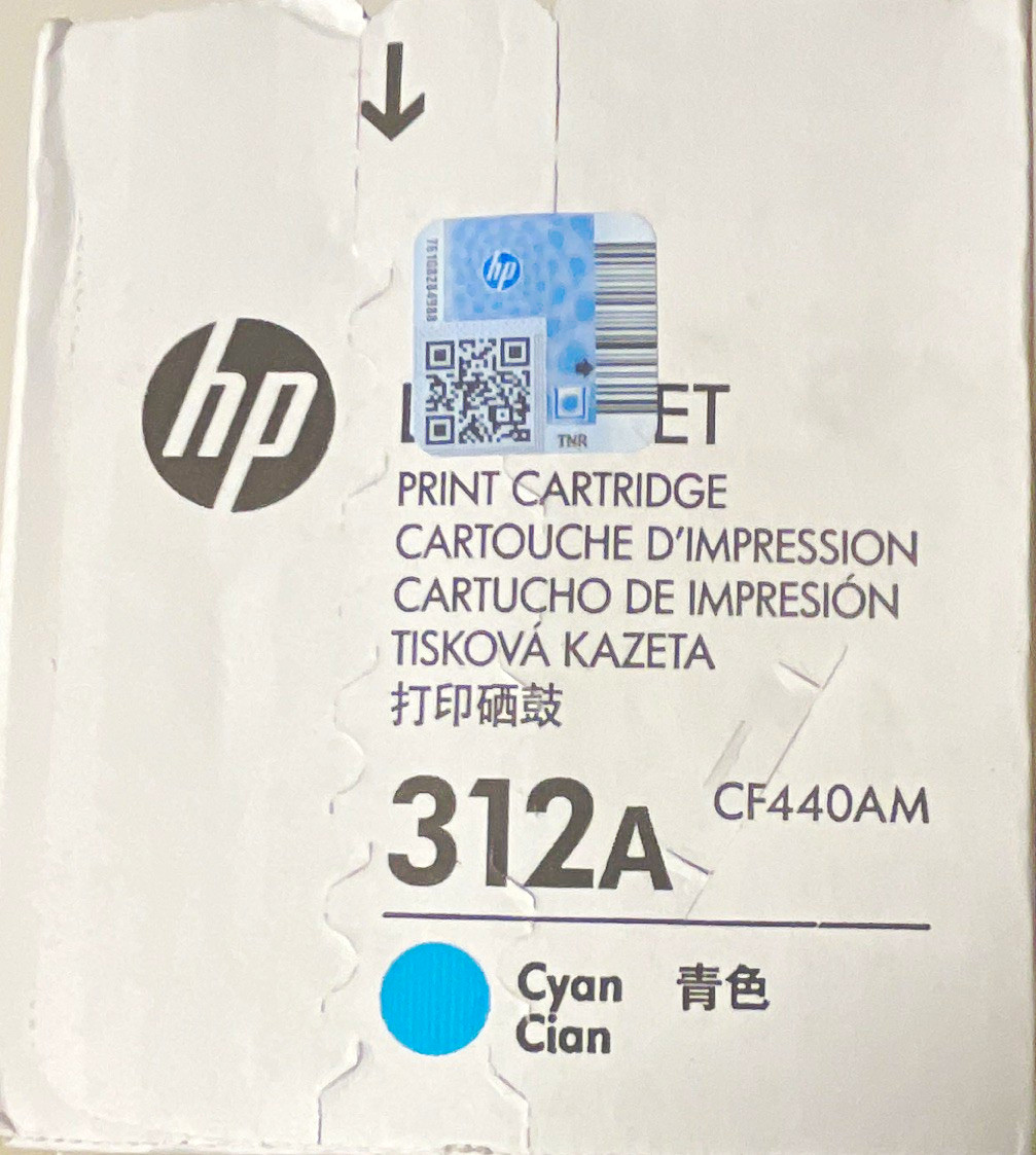 HP Genuine/Original 312A Cyan Laser Toner Cartridge for HP CF381A CF440AM