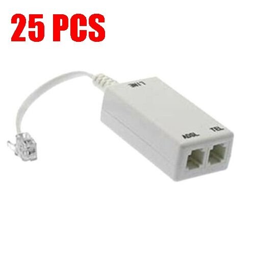 25x ADSL ADSL2 DSL Modem Telephone Phone Fax InLine Splitter Filter Network RJ11