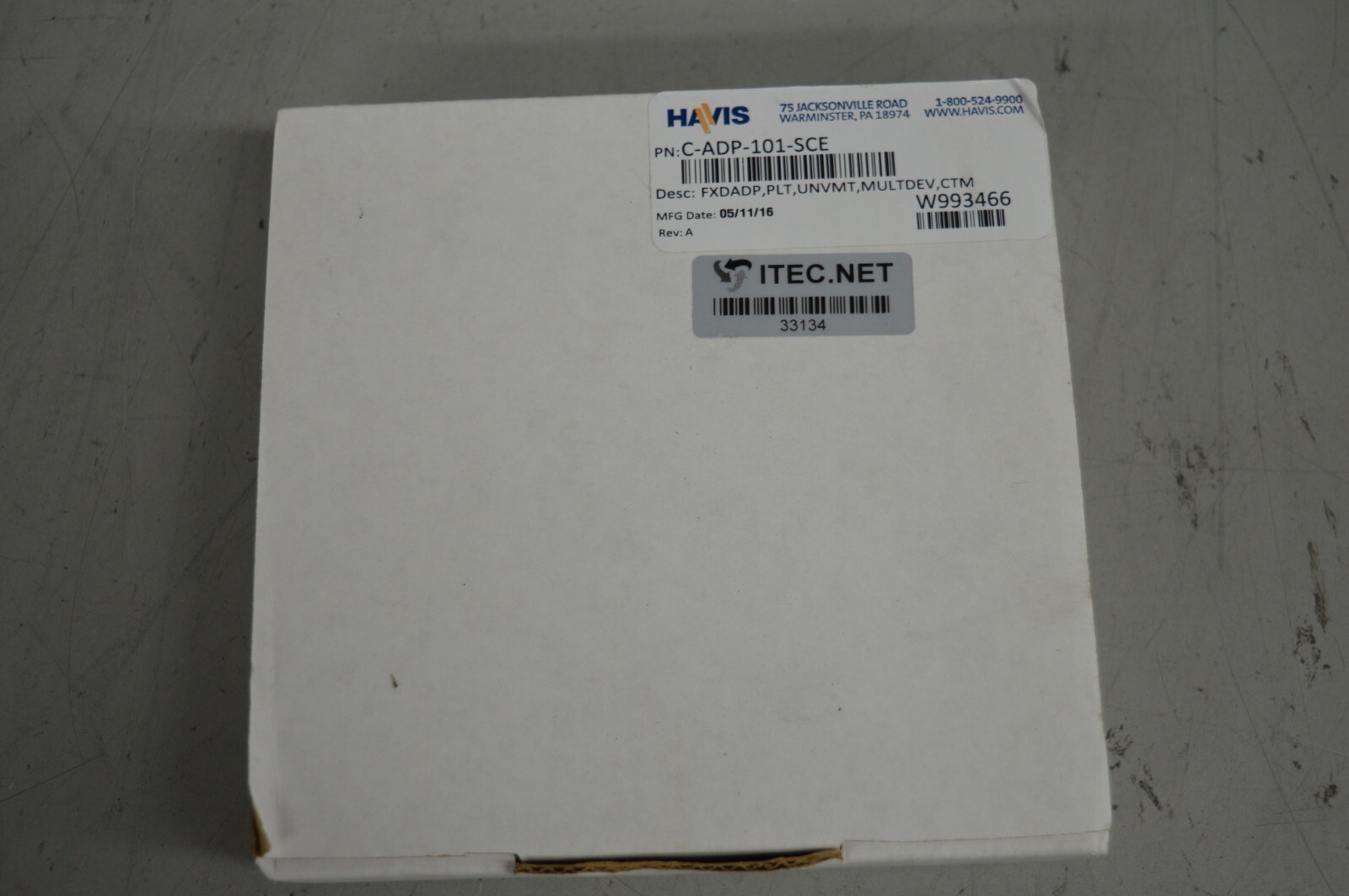 New Havis C-ADP-101 In-Car Mounting Adapter Plate/Mount - Black