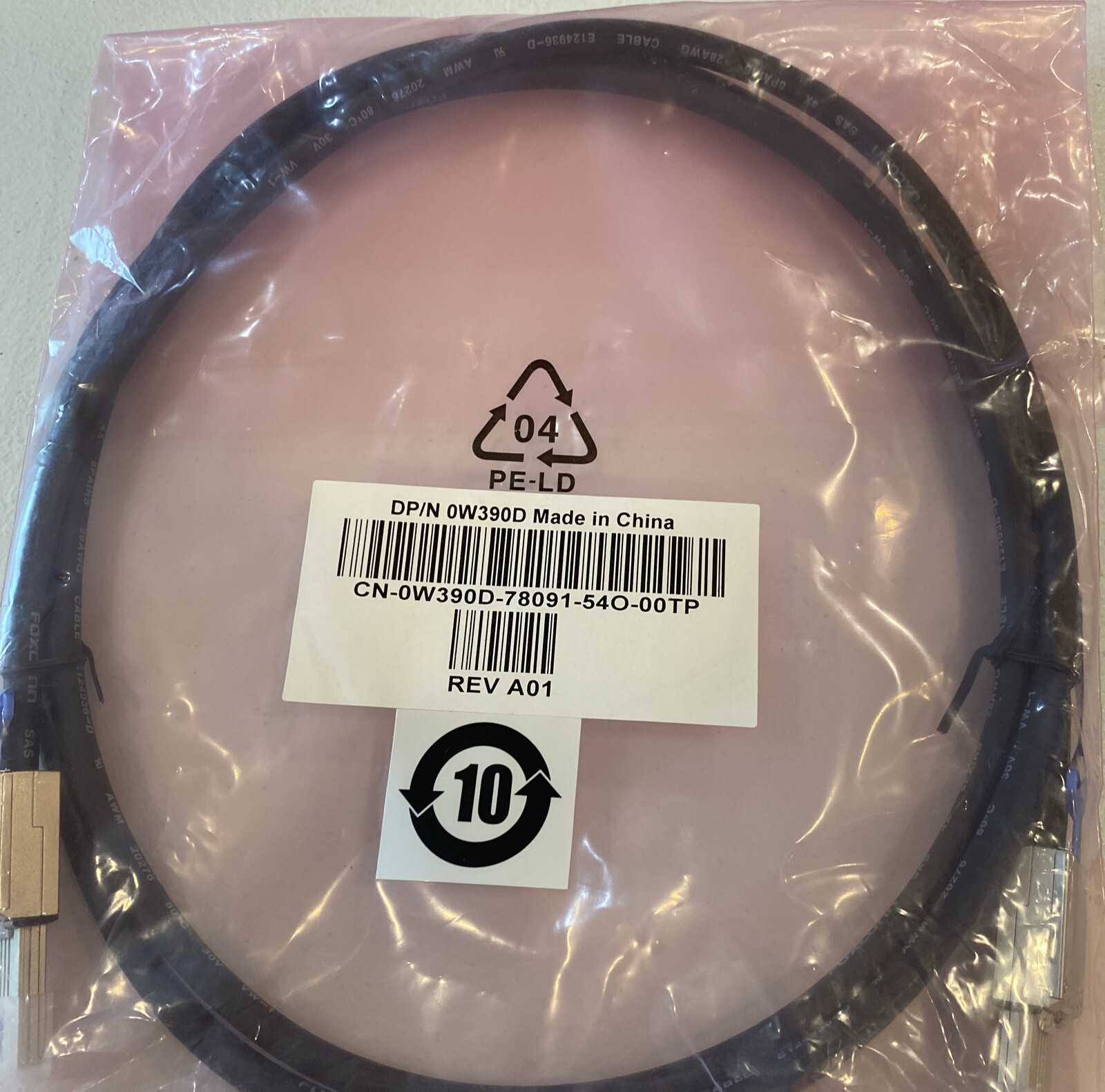 Dell Foxconn External Mini SAS Cable (DP/N 0S390D)