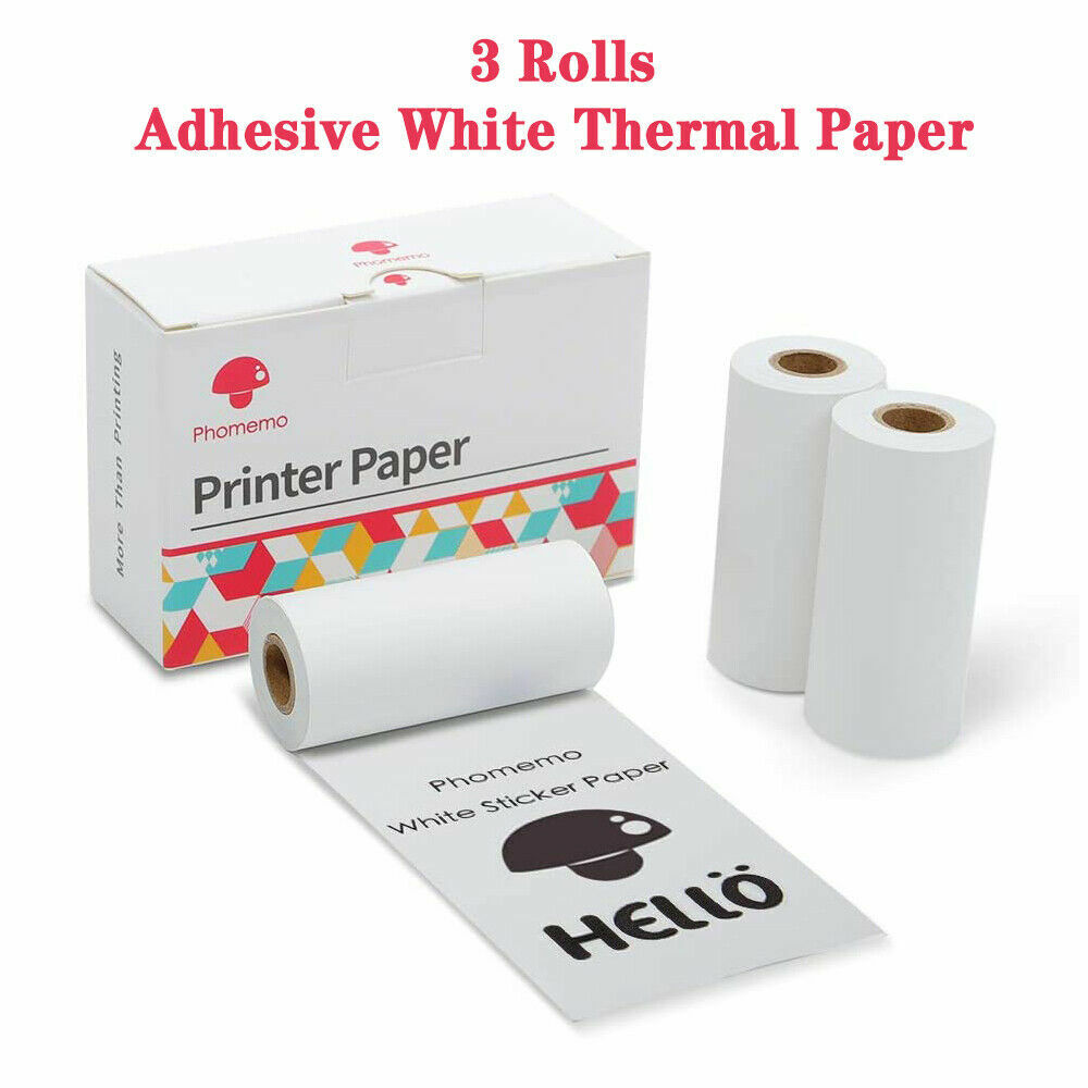 Bluetooth Portable Mini Photo Printer Adhesive Thermal Paper Wireless Printing