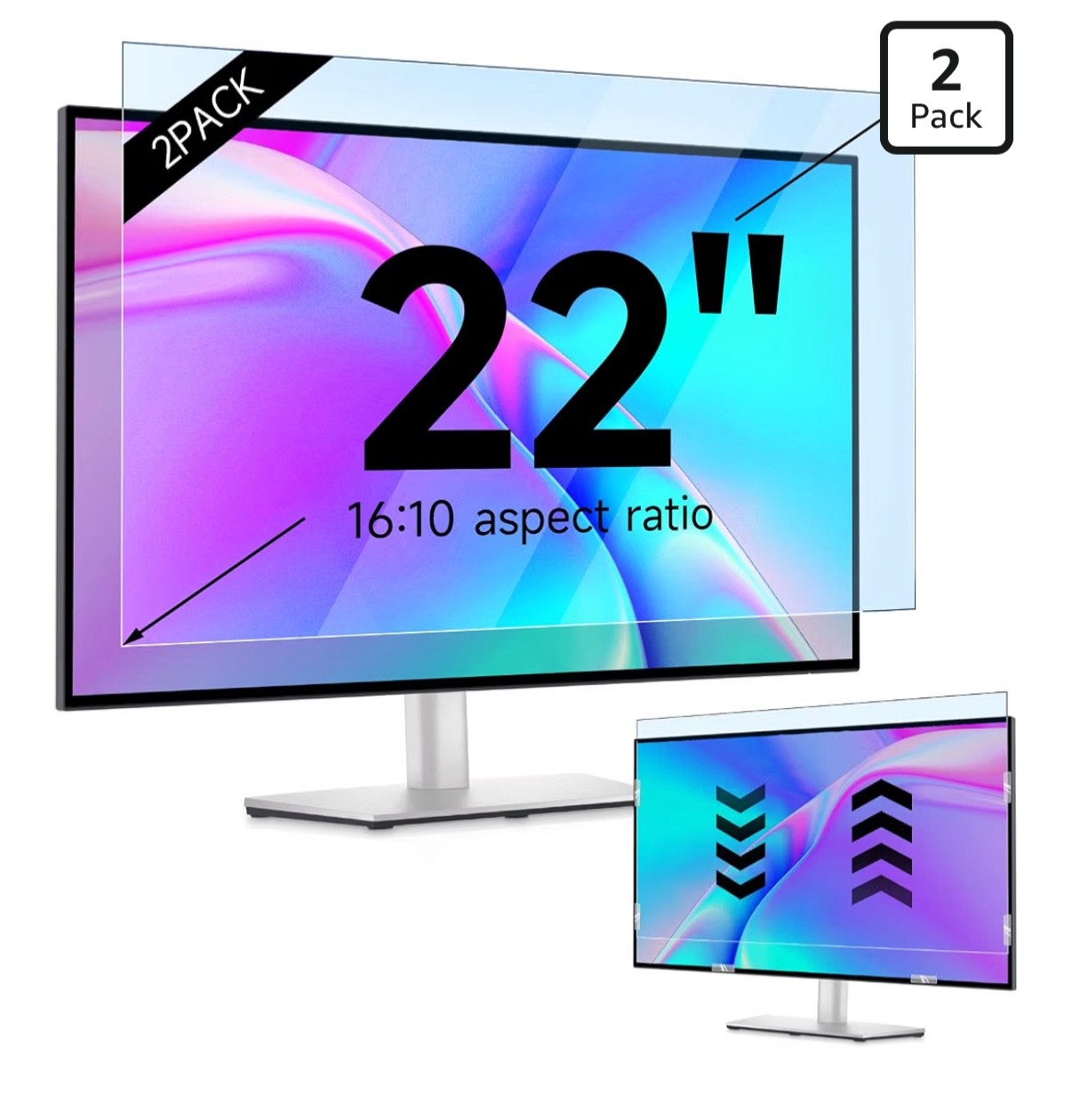 22" Privacy Screen Protector | Anti-Glare, Blue Light Block