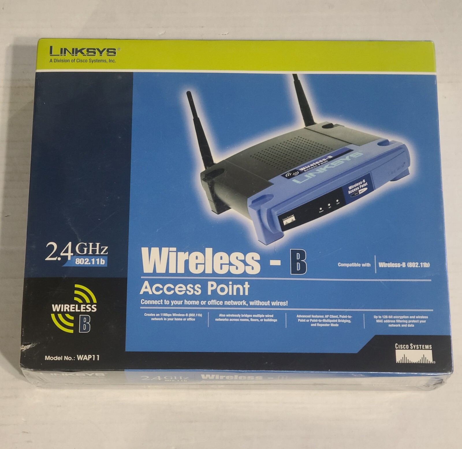 Linksys WAP11 Wireless B Network Access Point 2.4Ghz 802.11b - Sealed
