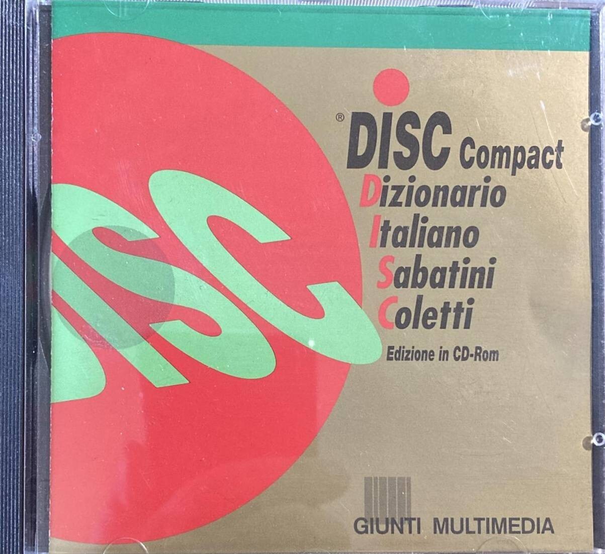 CD-ROM ITALIAN DICTIONARY SABATINI COLETTI GIUNTI MULTIMEDIA 1997