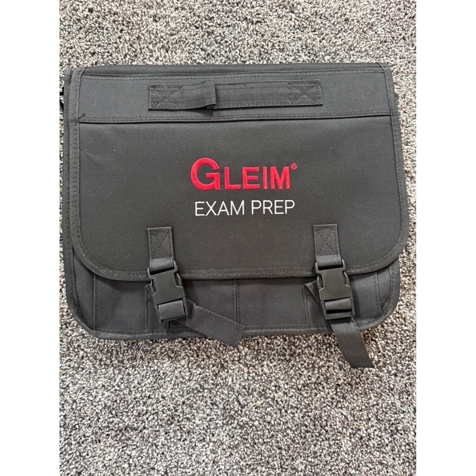 Gleim Exam Prep Messenger Bag Black Canvas Shoulder Laptop Satchel Case