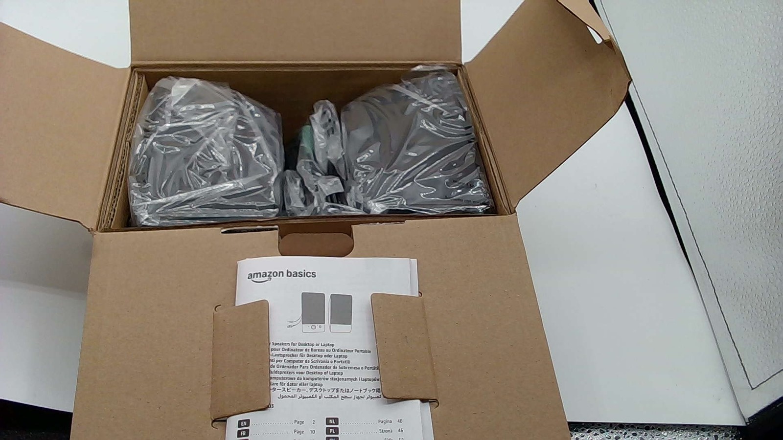 NEW Amazon Basics U213 USB-Powered Grey Speakers For Desktop Or Laptop