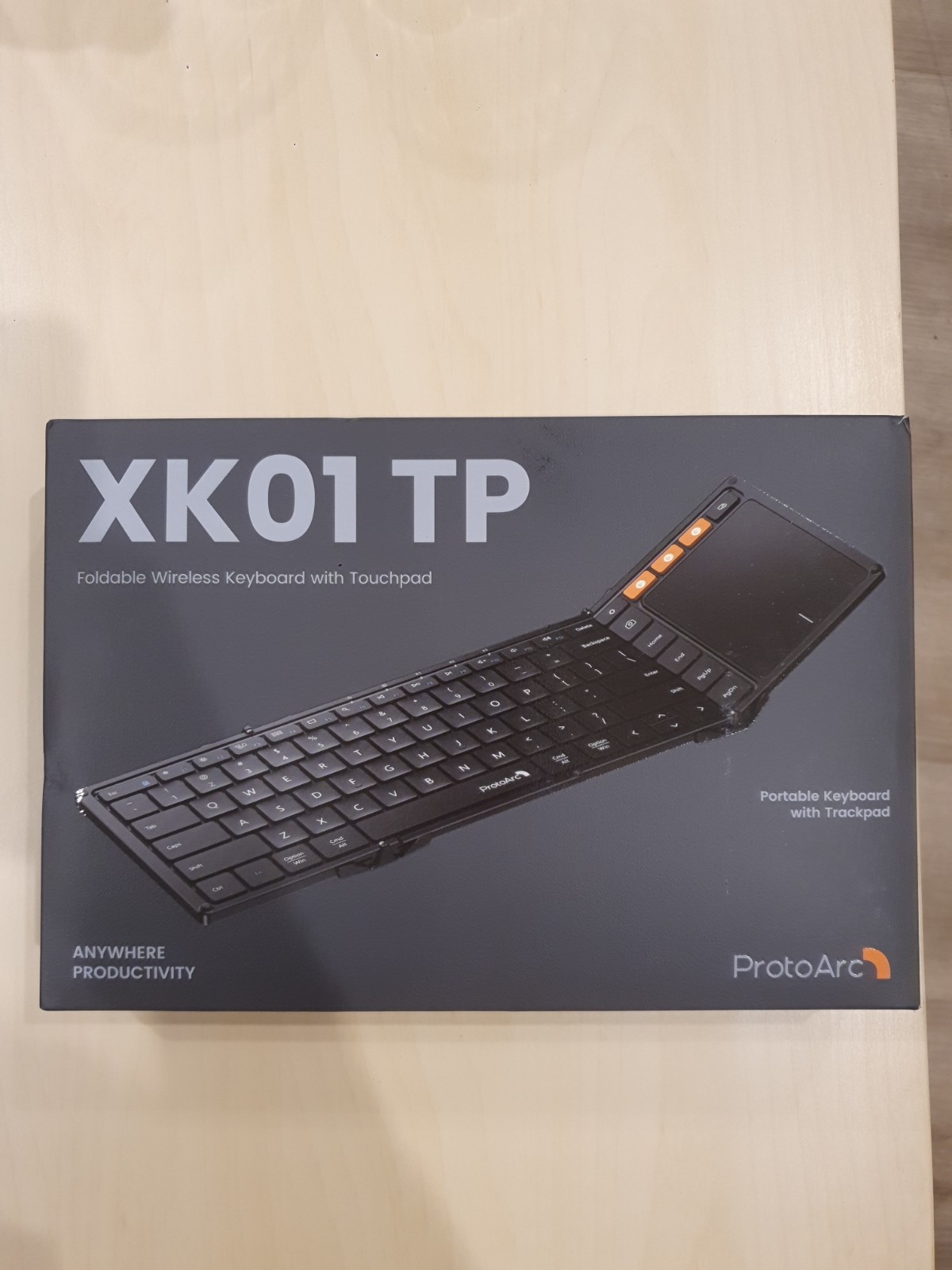 ProtoArc Foldable Keyboard with Touchpad, XK01 TP Folding Portable Keyboard