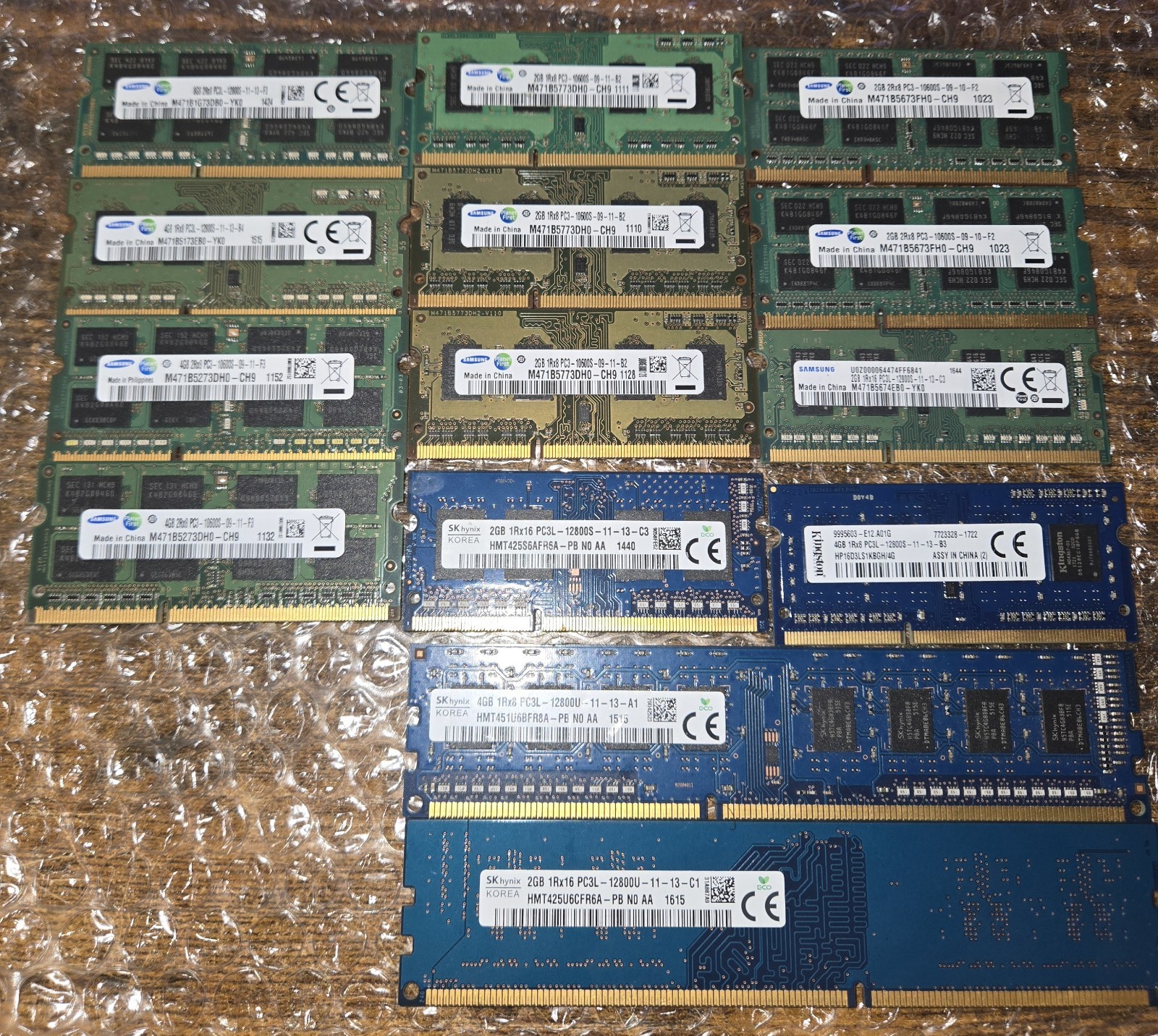 Samsung DDR3 PC3L RAM LOT (PLEASE READ) Varies Models 12800, 10600S, Kingston.