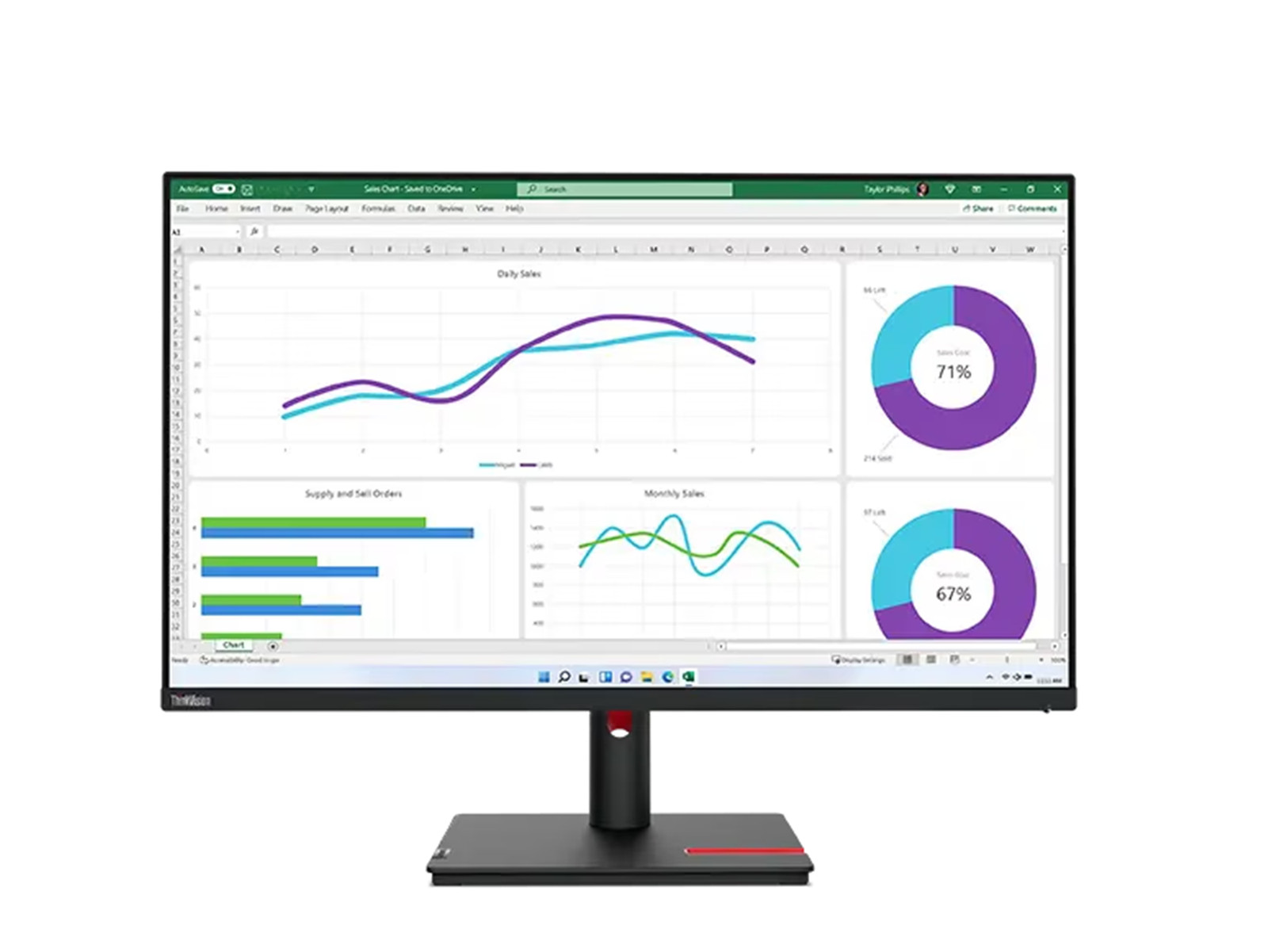Lenovo ThinkVision T32h-30 31.5" IPS Monitor | QHD (2560x1440) at 60Hz 4ms