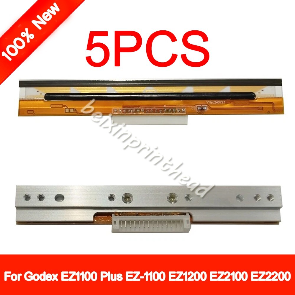 5PCS Printhead For Godex EZ1100 Plus EZ-1100 EZ1200 EZ2100 EZ2200 Printer 203dpi