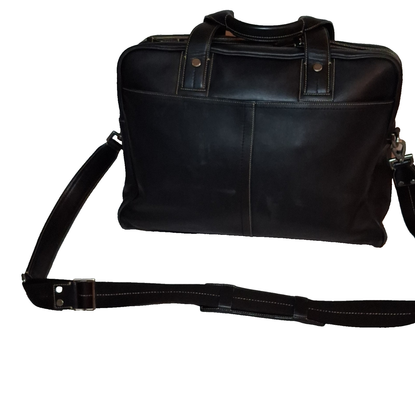 Vintage Coach Transatlantic Messenger Briefcase Bag – Black Full-Grain Cowhide