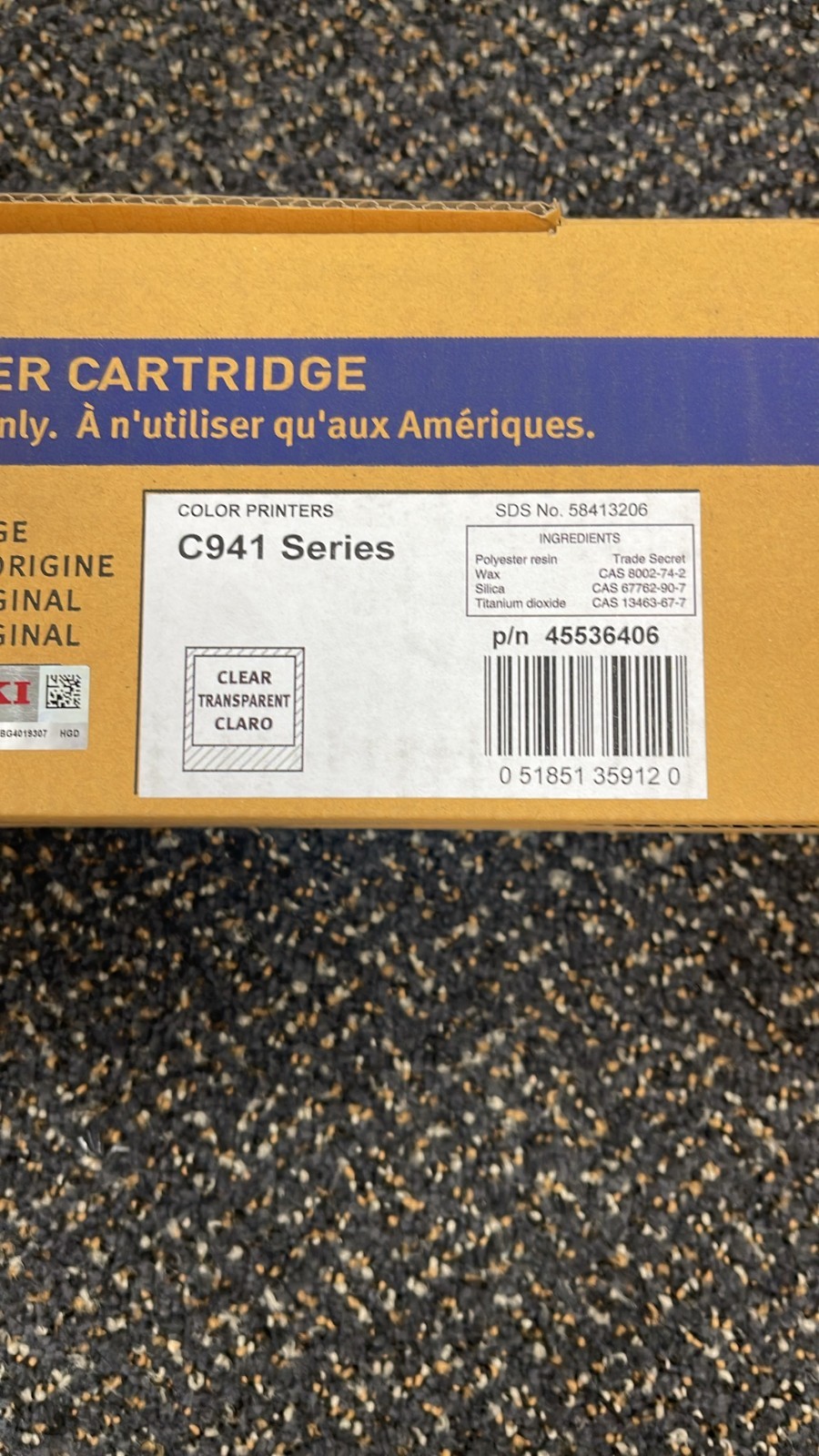 OKI C941 Series Genuine Toner Cartridge 45536406 - NEW SEALED IN BOX