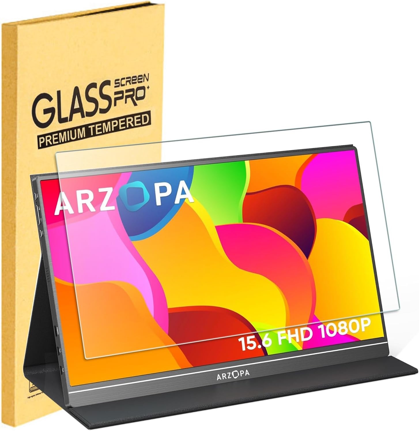 15.6 Inch Travel Laptop Monitor with 16:9 Aspect Ratio and 9H Hardness Protectio