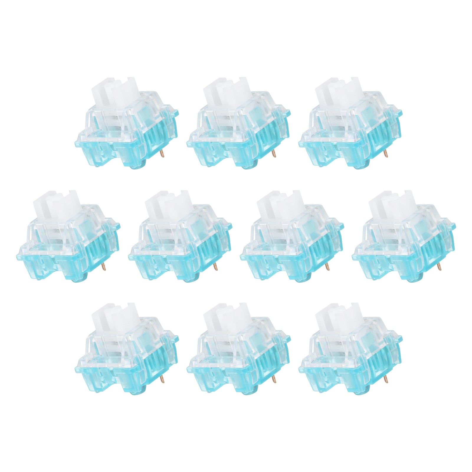 10pcs Blue Keyboard Switches 3-Pin 55gf Linear Keyboard Switch Replacement