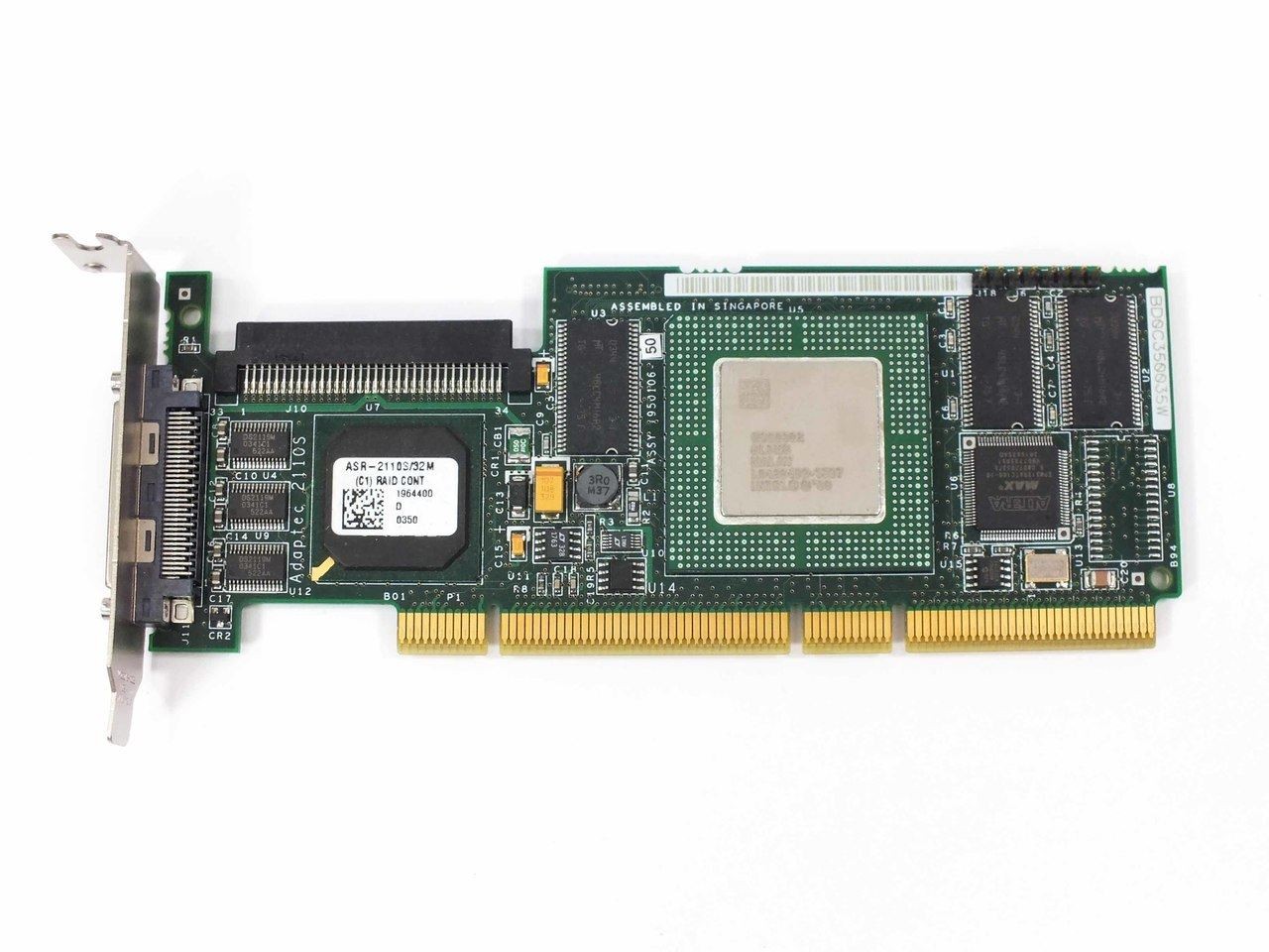 Adaptec ASR-2110S/32M PCI SCSI RAID Card 64-bit 66MHz 160MB/s VHDCI U160