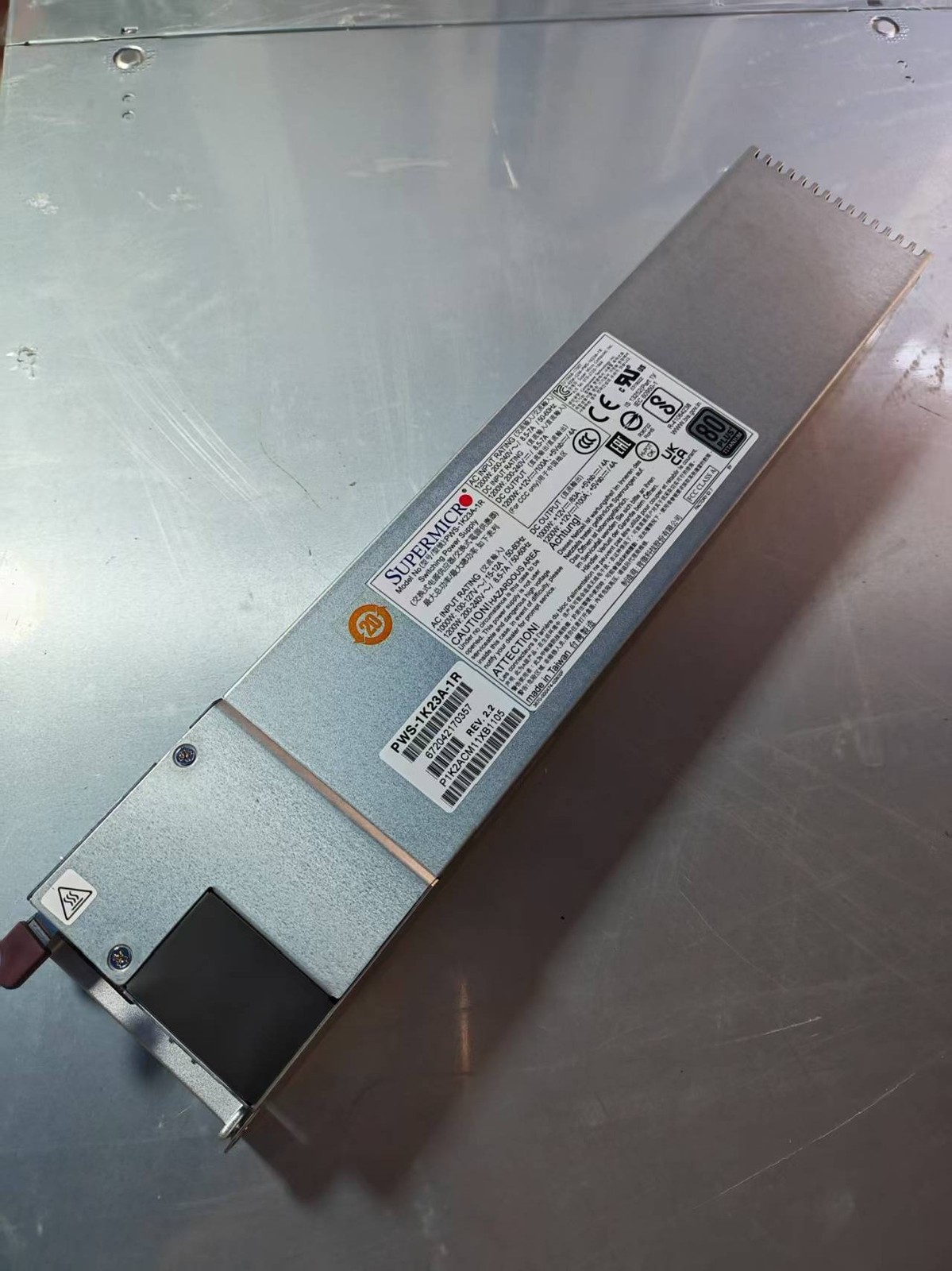 Supermicro PWS-1K23A-1R 1200W 1U Titanium Hot Swap Server Power Supply