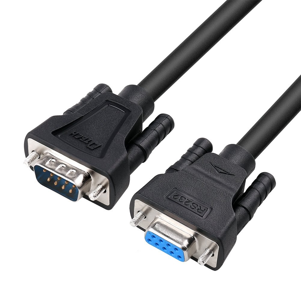 2m DB9 RS232 Serial Cable Male to Female Computer Monitor Cable 9 Pin Null Mo...