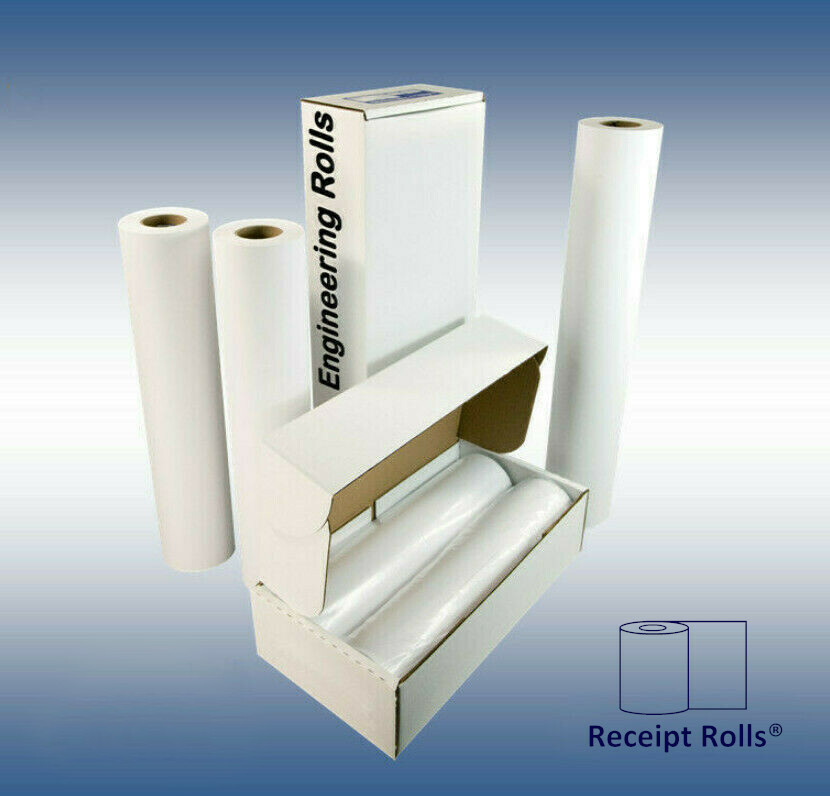 24" x 150' CAD 20 lb. Bond Inkjet Wide-Format Plotter Paper - 2.0" Core 4 Rolls