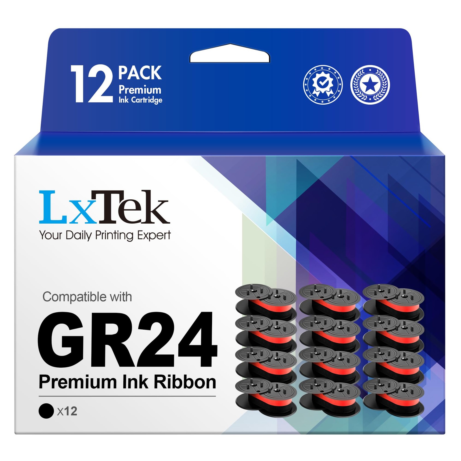 LxTek Replacement for GR24 Universal Twin Spool Calculator Ribbon use with Nu...