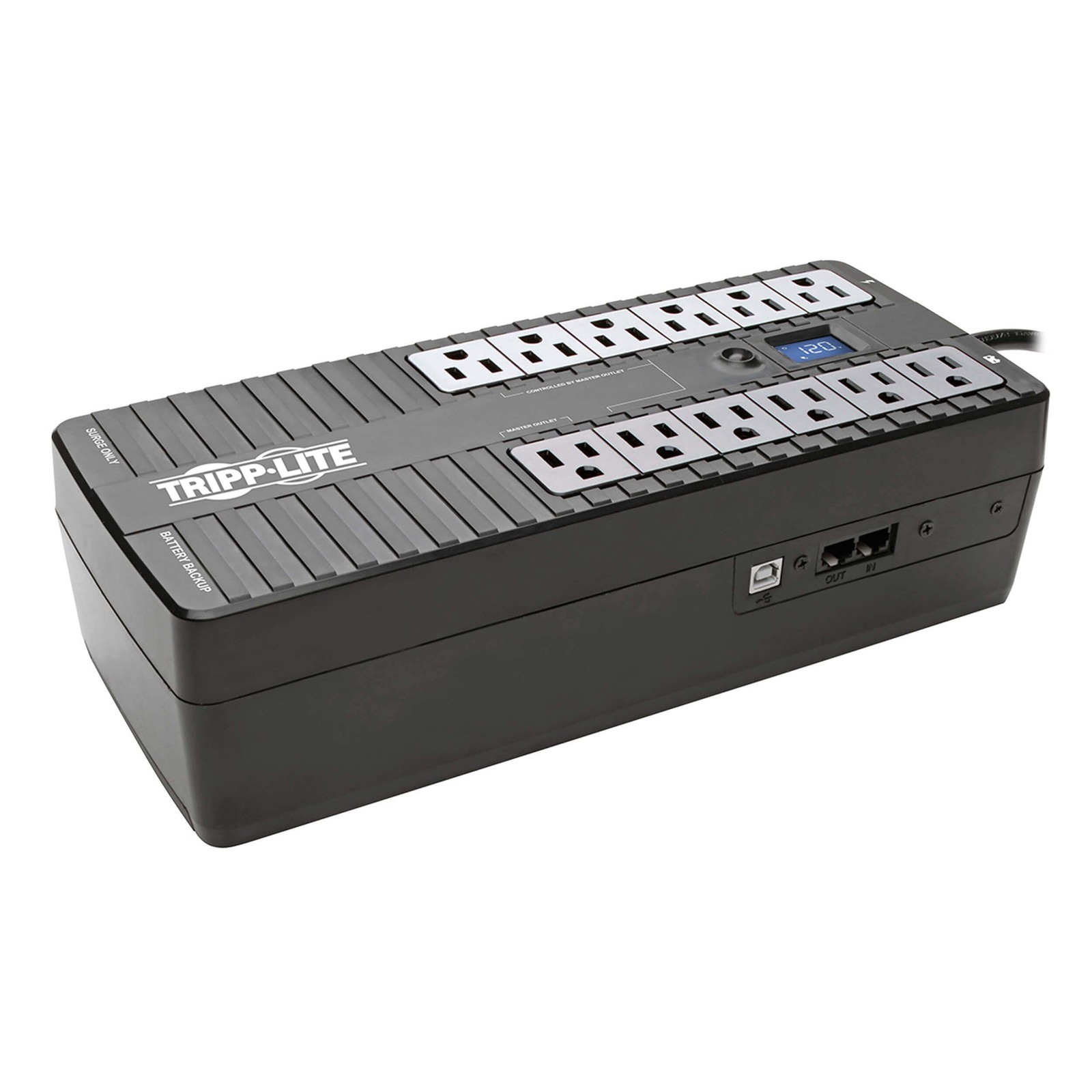 Tripp Lite Eco850lcd 850Va Desktop Ups Battery Backup With Lcd And Eco Outlets