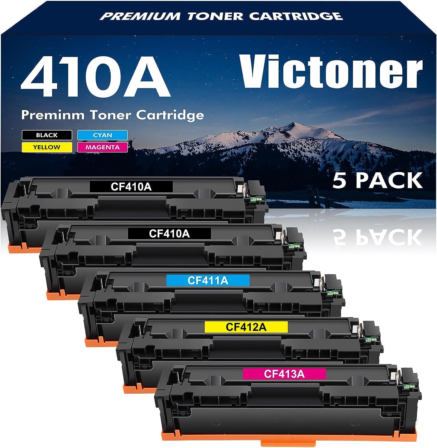 5x CF410A Toner Cartridge For HP LaserJet Pro M452dw M377dw M477fdw