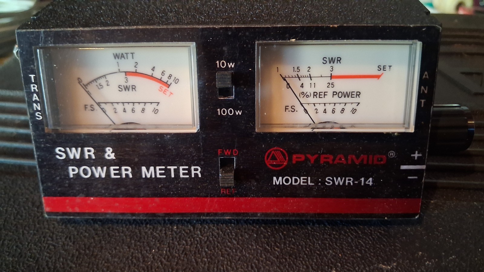 Pyramid Phase III SWR-14 Vintage Watt SWR %REF Power Meter Tenna Pyramid. NOS