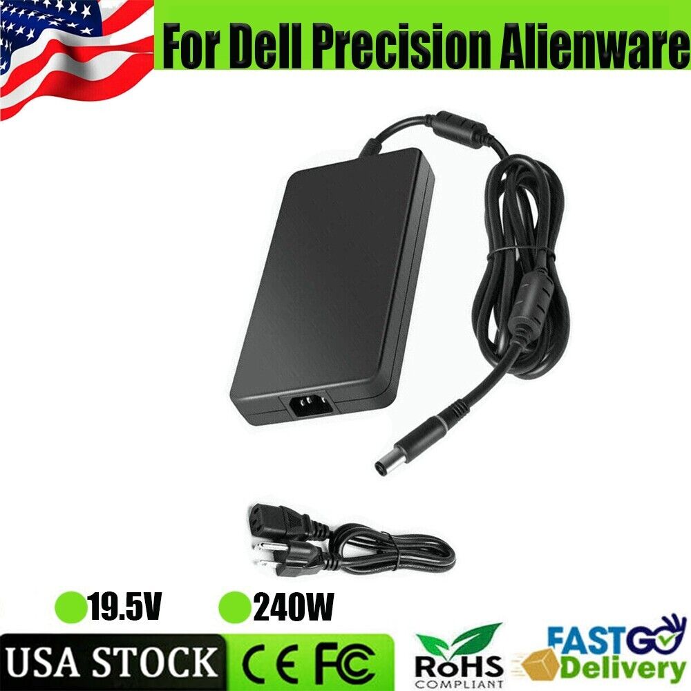 240W 19.5V AC Adapter For Dell Precision Alienware 15 17 R3 R4 R5 Laptop Charger