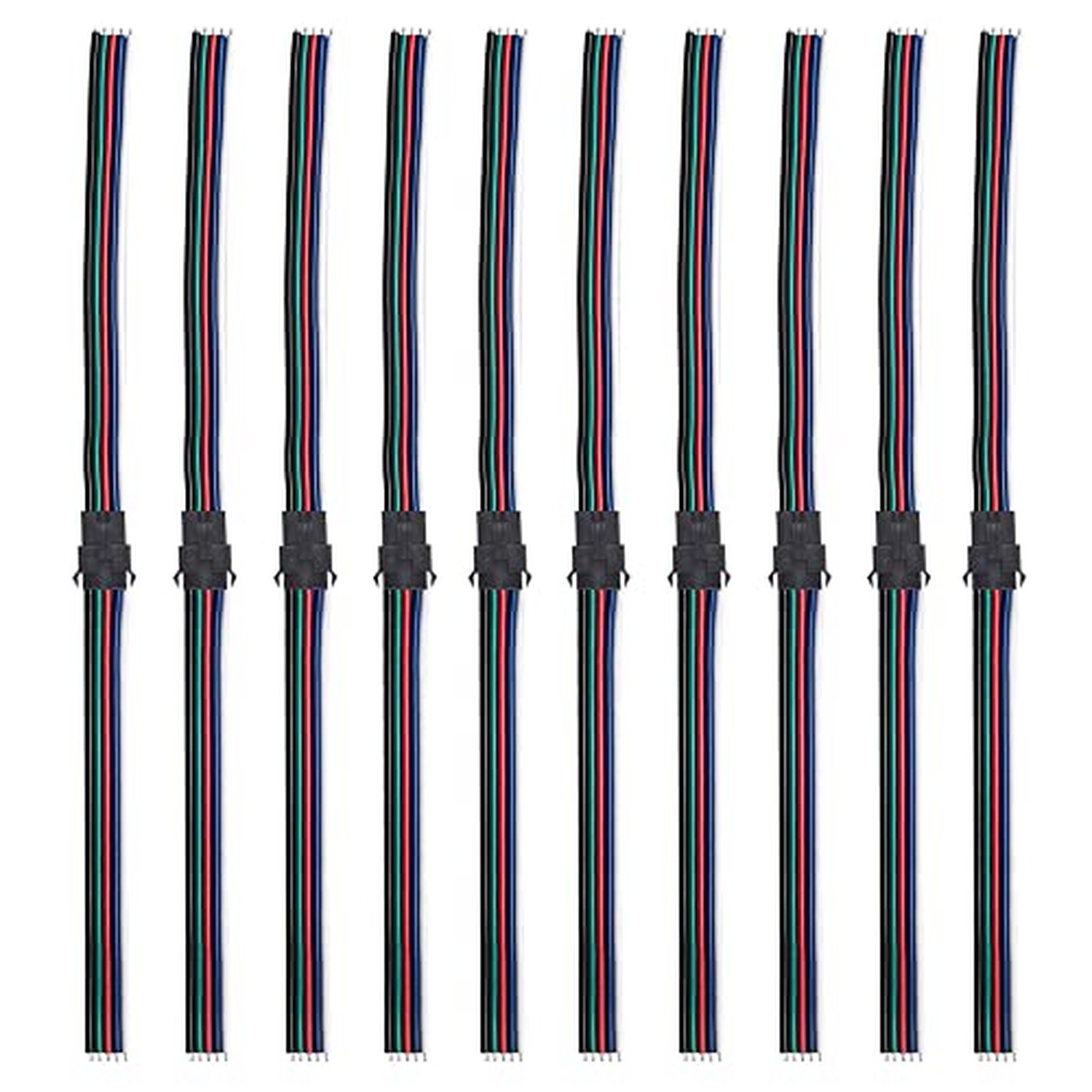 10 Pairs 5pin JST SM Female/Male Connectors 15cm 22AWG Wire for 5050 RGBW RGB...