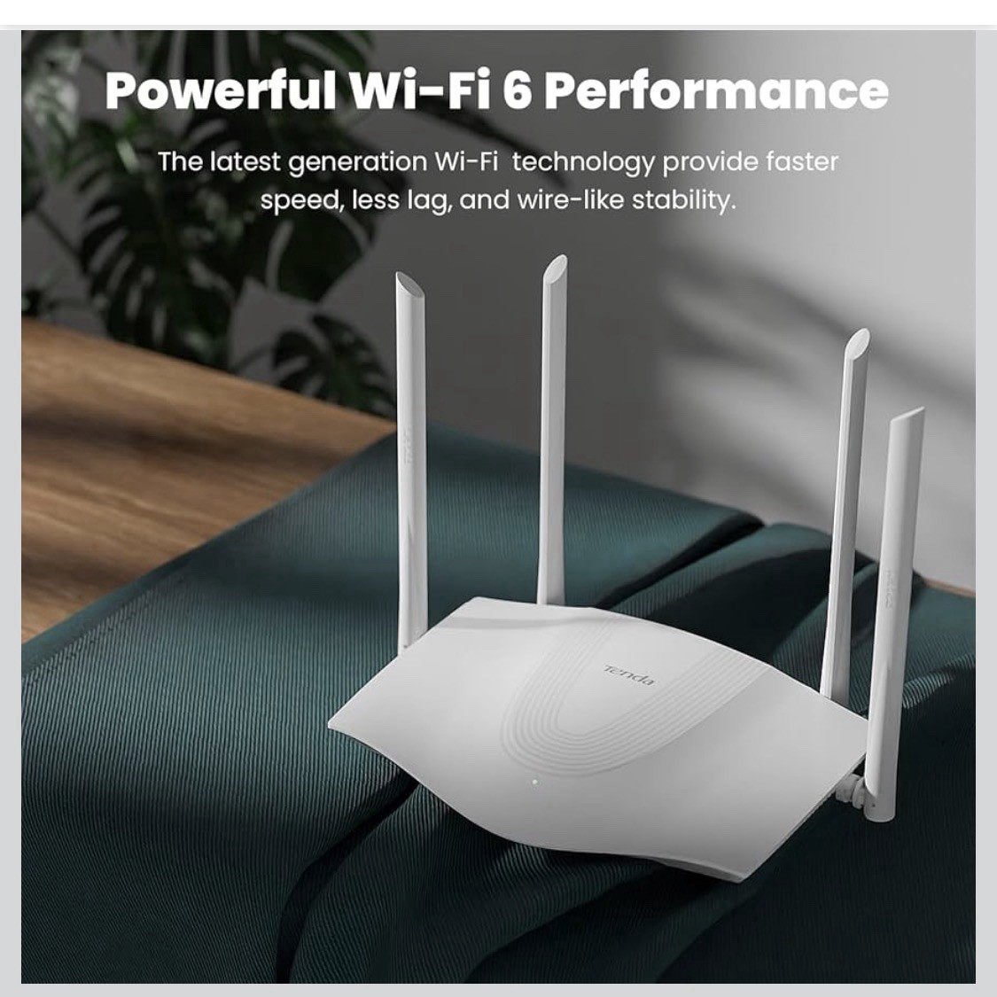 Tenda RX3 AX1800 Wi-Fi 6 Dual-Band 2.5/5GHz 1.8Gbps Speed OFDMA MU-MIMO Router ✅