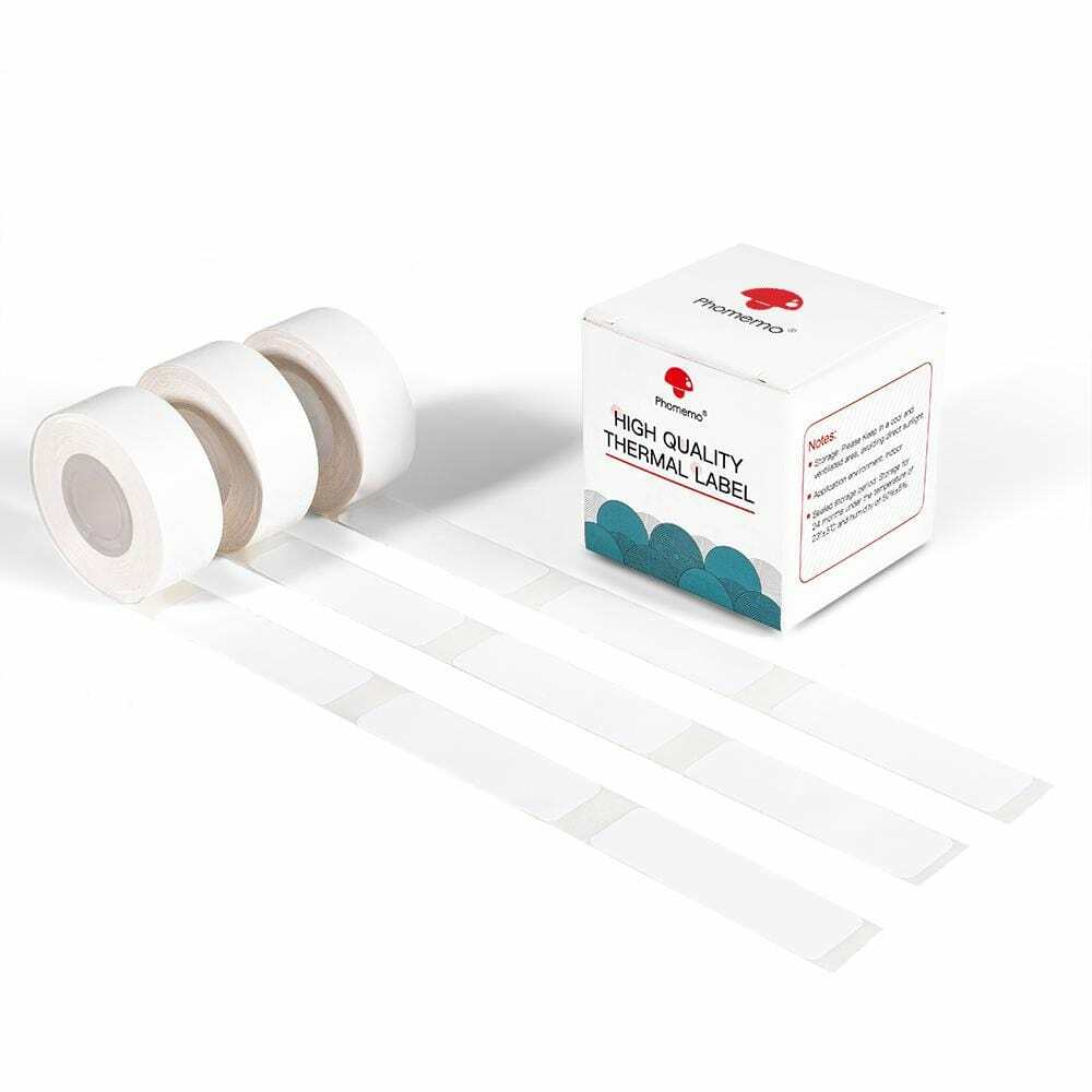 3 Rolls White Square Sticker Thermal Paper 15 x 50 mm Label for Phomemo D30