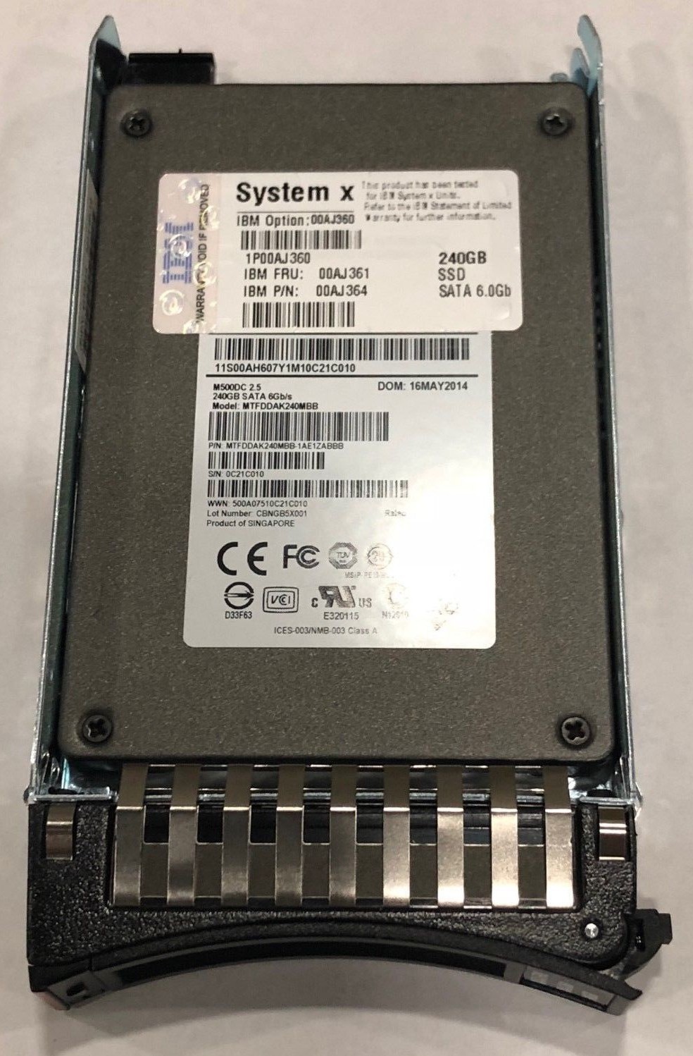 IBM 00AJ360 240GB SATA 2.5" MLC HS Enterprise Value SSD 00AJ361