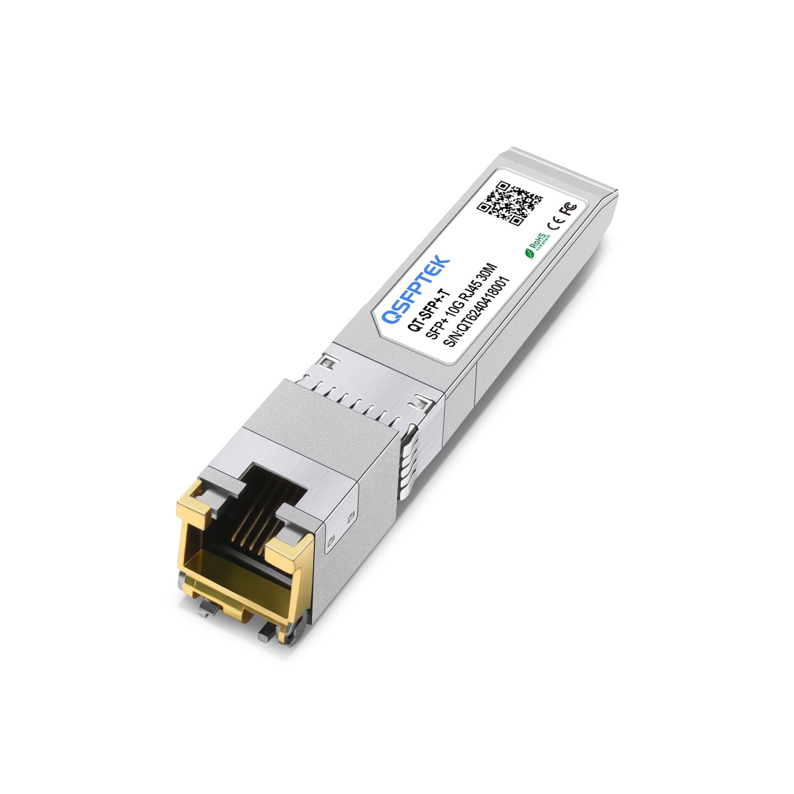 QSFPTEK 10G SFP+ RJ45 Module, 10Gbe giga Mini-GBIC SFP to rj45 Copper Transce...