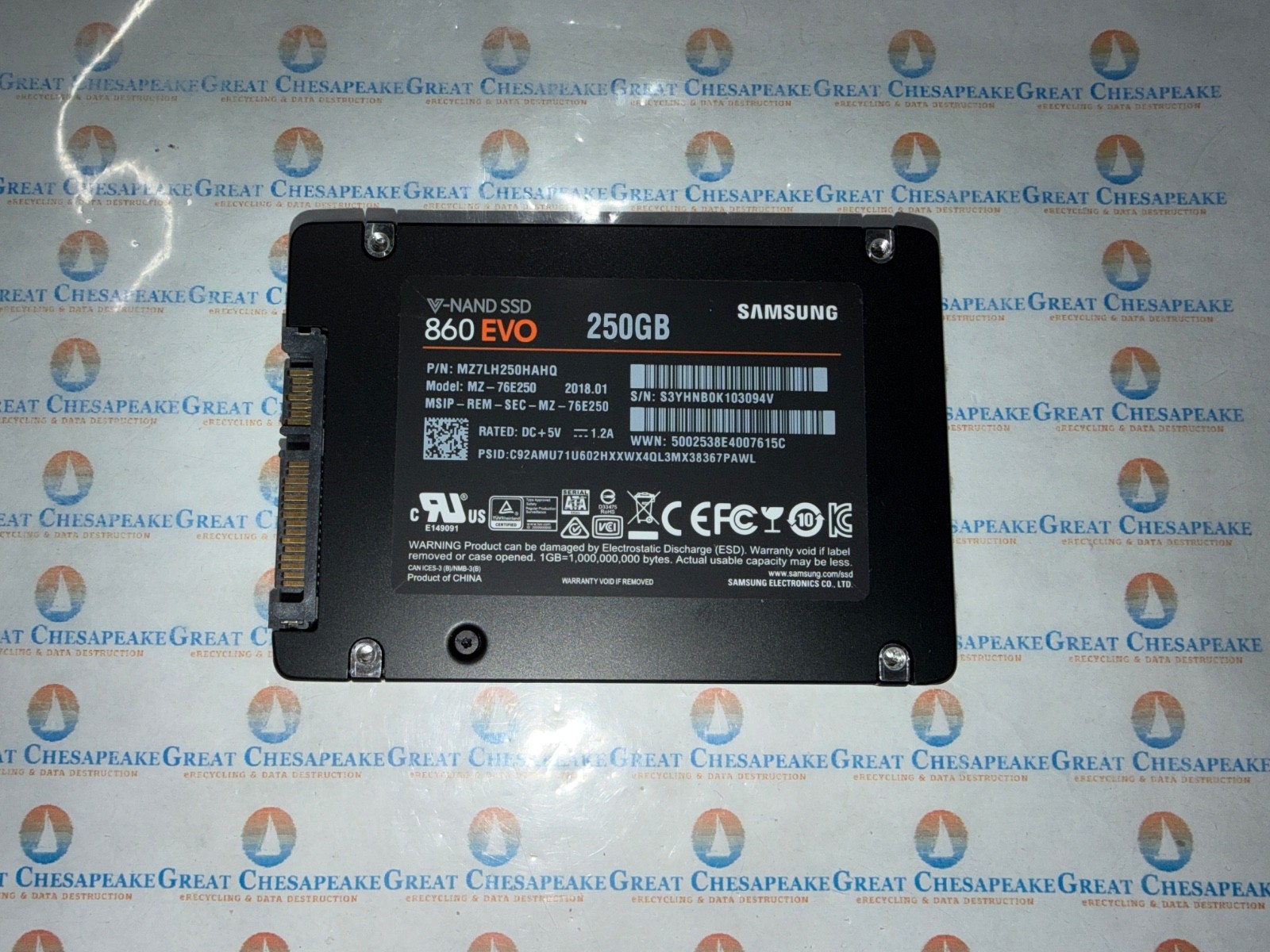 AS IS Samsung MZ-76E250 250GB Solid State Drives 98% Health