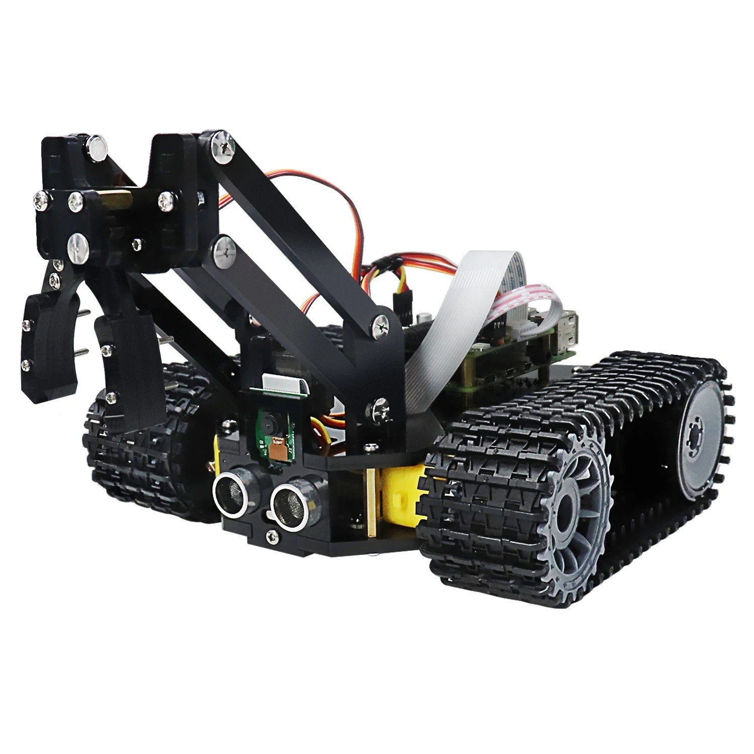 Freenove Tank Robot Kit for Raspberry Pi 5/4B/3B+/Zero 2W, Crawler, Grab, Line